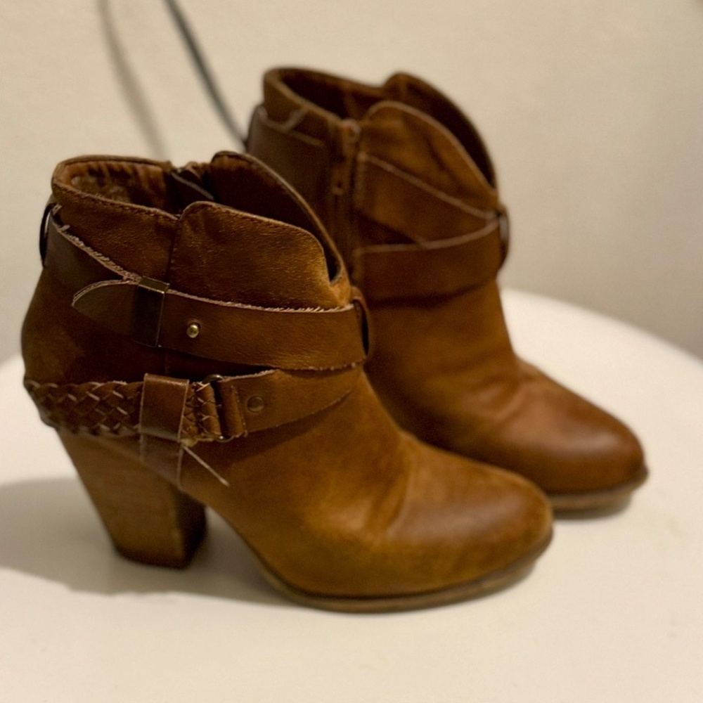 Cognac Ankle Booties